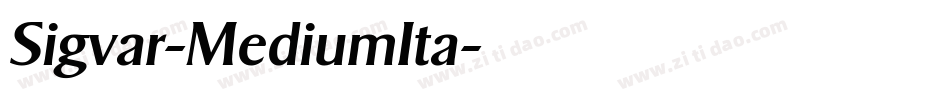 Sigvar-MediumIta字体转换