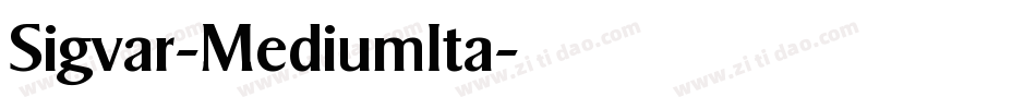 Sigvar-MediumIta字体转换