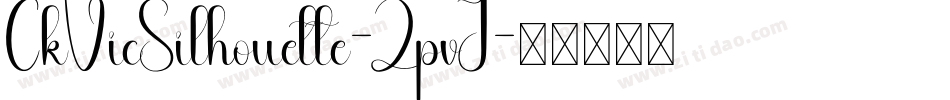 CkVicSilhouette-ZpvJ字体转换