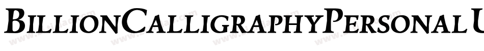 BillionCalligraphyPersonalUse-Lg44字体转换