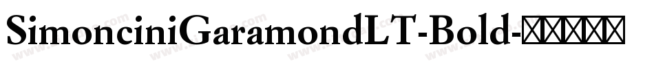 SimonciniGaramondLT-Bold字体转换