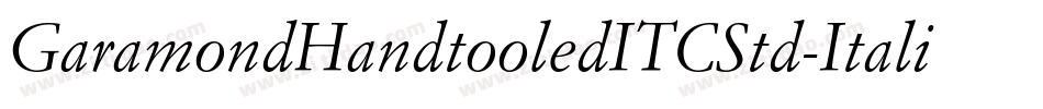 GaramondHandtooledITCStd-Italic字体转换