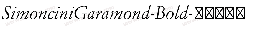 SimonciniGaramond-Bold字体转换