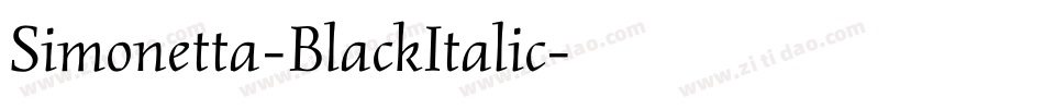 Simonetta-BlackItalic字体转换