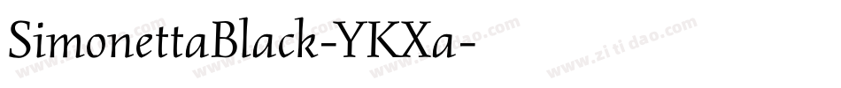 SimonettaBlack-YKXa字体转换
