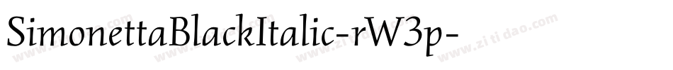 SimonettaBlackItalic-rW3p字体转换
