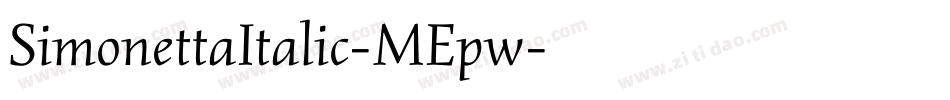 SimonettaItalic-MEpw字体转换