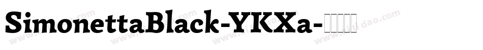 SimonettaBlack-YKXa字体转换
