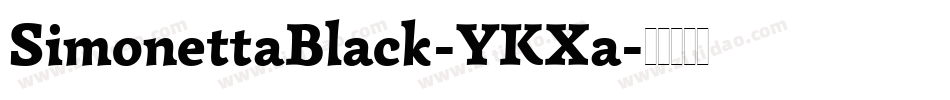 SimonettaBlack-YKXa字体转换