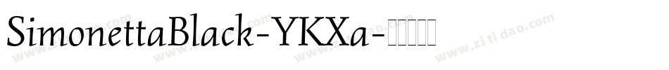 SimonettaBlack-YKXa字体转换
