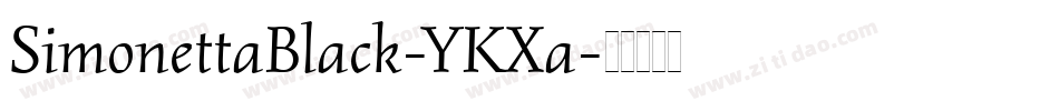 SimonettaBlack-YKXa字体转换