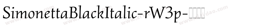 SimonettaBlackItalic-rW3p字体转换