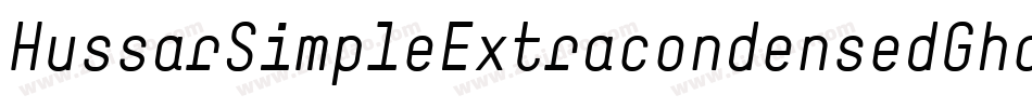 HussarSimpleExtracondensedGhostObliqueThree-M9zp字体转换