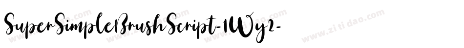 SuperSimpleBrushScript-1Wy2字体转换