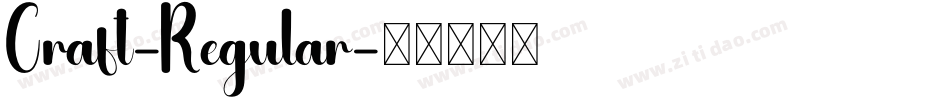 Craft-Regular字体转换