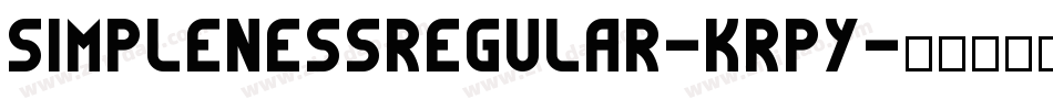 SimplenessRegular-KRpy字体转换