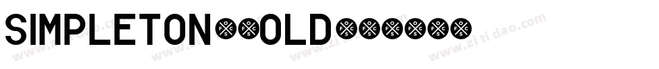 Simpleton-Bold字体转换
