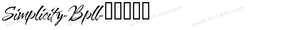 Simplicity-Bpll字体转换