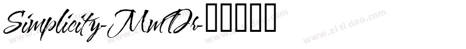 Simplicity-MmDr字体转换
