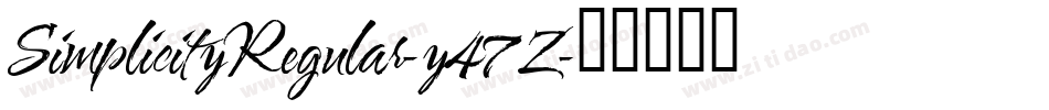 SimplicityRegular-y47Z字体转换