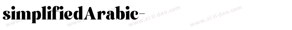 simplifiedArabic字体转换