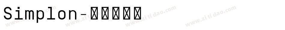 Simplon字体转换