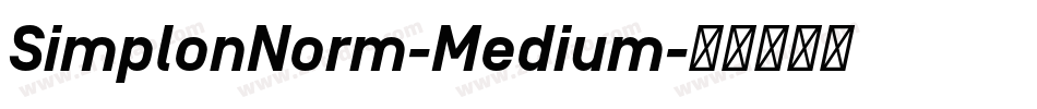 SimplonNorm-Medium字体转换