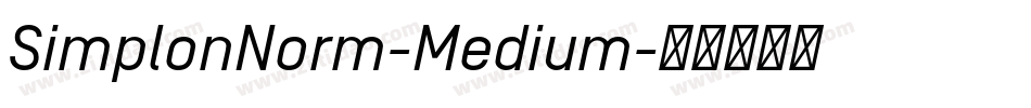 SimplonNorm-Medium字体转换