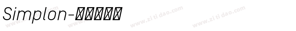 Simplon字体转换