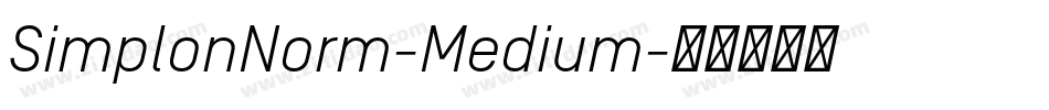 SimplonNorm-Medium字体转换