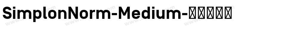 SimplonNorm-Medium字体转换