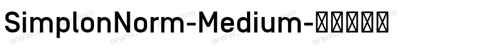 SimplonNorm-Medium字体转换