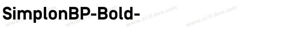 SimplonBP-Bold字体转换