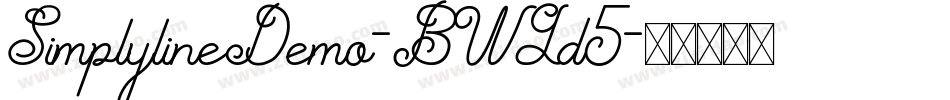 SimplylineDemo-BWGd5字体转换