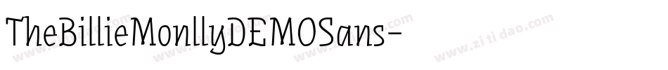 TheBillieMonllyDEMOSans字体转换