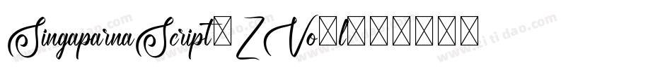 SingaparnaScript-ZVo4l字体转换