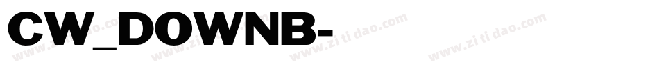 CW_DOWNB字体转换