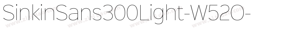 SinkinSans300Light-W52O字体转换