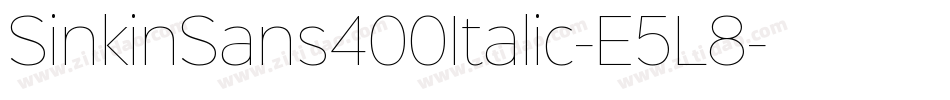 SinkinSans400Italic-E5L8字体转换