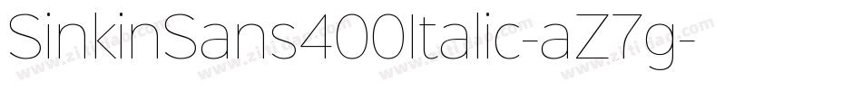 SinkinSans400Italic-aZ7g字体转换