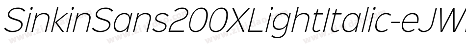 SinkinSans200XLightItalic-eJWn字体转换