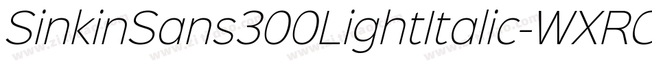 SinkinSans300LightItalic-WXRO字体转换