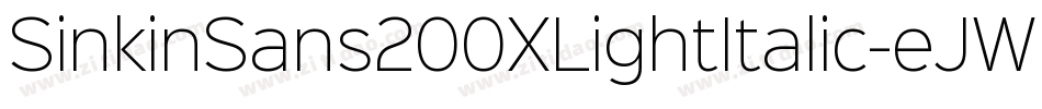 SinkinSans200XLightItalic-eJWn字体转换