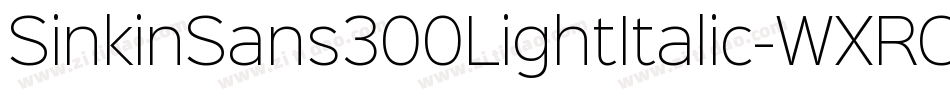SinkinSans300LightItalic-WXRO字体转换