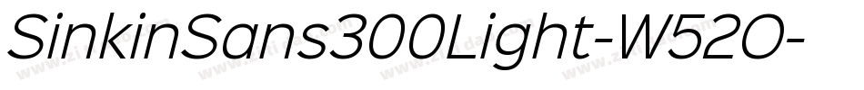 SinkinSans300Light-W52O字体转换
