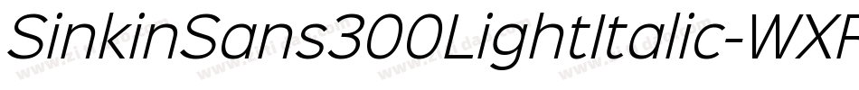 SinkinSans300LightItalic-WXRO字体转换