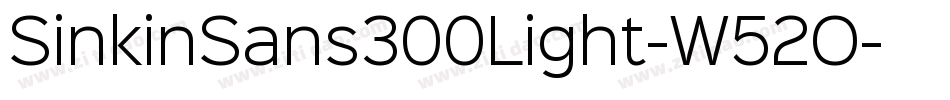 SinkinSans300Light-W52O字体转换