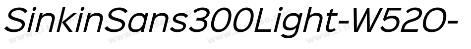 SinkinSans300Light-W52O字体转换