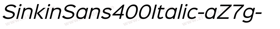SinkinSans400Italic-aZ7g字体转换