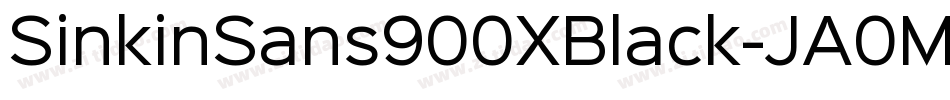 SinkinSans900XBlack-JA0M字体转换